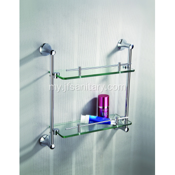 Dual Layer အရည်အသွေးမြင့် Glass Towel Shelf